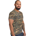 Man wearing a camouflage t-shirt on a white background | Images on Me athletic tee