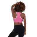Sports: Tennis Rackets Padded Sports Bra - White Trim