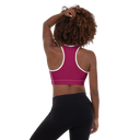 Sports: Tennis Rackets Padded Sports Bra - White Trim