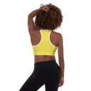 Sports: Tennis Rackets Padded Sports Bra - White Trim