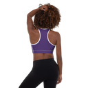 Sports: Tennis Rackets Padded Sports Bra - White Trim
