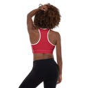 Sports: Tennis Rackets Padded Sports Bra - White Trim