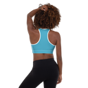 Sports: Tennis Rackets Padded Sports Bra - White Trim