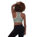 Sports: Tennis Rackets Padded Sports Bra - White Trim