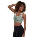 Sports: Tennis Rackets Padded Sports Bra - White Trim