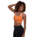 Sports: Tennis Rackets Padded Sports Bra - White Trim