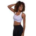 Sports: Tennis Rackets Padded Sports Bra - White Trim
