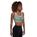 Sports: Tennis Rackets Padded Sports Bra - White Trim