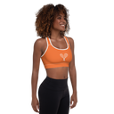 Sports: Tennis Rackets Padded Sports Bra - White Trim