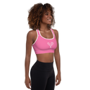 Sports: Tennis Rackets Padded Sports Bra - White Trim