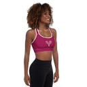 Sports: Tennis Rackets Padded Sports Bra - White Trim