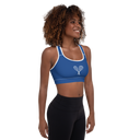 Sports: Tennis Rackets Padded Sports Bra - White Trim