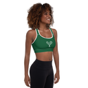Sports: Tennis Rackets Padded Sports Bra - White Trim