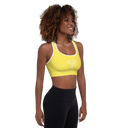 Sports: Tennis Rackets Padded Sports Bra - White Trim