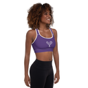 Sports: Tennis Rackets Padded Sports Bra - White Trim