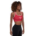 Sports: Tennis Rackets Padded Sports Bra - White Trim