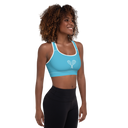 Sports: Tennis Rackets Padded Sports Bra - White Trim