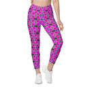 Leggings – Victoria Island Dahlia (Crossover Waist with Pockets)