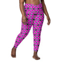 Leggings – Victoria Island Dahlia (Crossover Waist with Pockets)