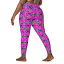 Leggings – Victoria Island Dahlia (Crossover Waist with Pockets)