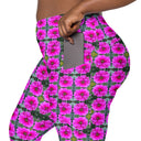 Leggings – Victoria Island Dahlia (Crossover Waist with Pockets)