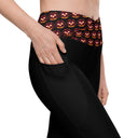 Holiday Limited: Lit Jack Halloween Leggings Crossover Waist with Pockets - Images On Me