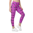 Leggings – Victoria Island Dahlia (Crossover Waist with Pockets)
