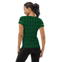 Sports Talk: Wanna Play Tennis Rackets Athletic Tee for Women (black rackets)