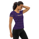 Sports Talk: Wanna Play Tennis Rackets Athletic Tee for Women (black rackets)