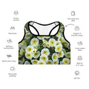 Nature: Victoria Island Petunias Padded Sports Bra - Black Trim - images on me