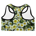 Nature: Victoria Island Petunias Padded Sports Bra - Black Trim - images on me