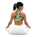 Nature: Victoria Island Petunias Padded Sports Bra - Black Trim - images on me