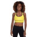 Sports: Tennis Rackets Padded Sports Bra - Black Trim - images on me