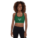 Sports: Tennis Rackets Padded Sports Bra - Black Trim - images on me