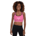 Sports: Tennis Rackets Padded Sports Bra - Black Trim - images on me