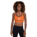 Sports: Tennis Rackets Padded Sports Bra - Black Trim - images on me