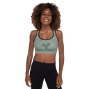 Sports: Tennis Rackets Padded Sports Bra - Black Trim - images on me