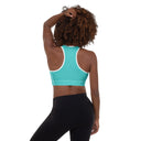 Sports: Tennis Rackets Padded Sports Bra - White Trim