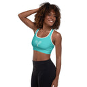 Sports: Tennis Rackets Padded Sports Bra - White Trim