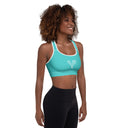 Sports: Tennis Rackets Padded Sports Bra - White Trim