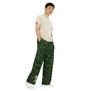 Vibe: Historic Scottish Highland Castle Garden Hedge and Flowers Unisex Wide - leg Pants - images on me