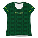 Sports Talk: Wanna Play Tennis Rackets Athletic Tee for Women (black rackets) - images on me