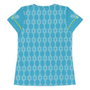 Sports Talk: Wanna Play Tennis Rackets Athletic Tee for Women (white rackets) - images on me