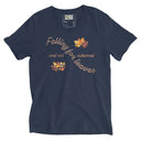 Saywear: Falling for Leaves Autumn Unisex V - Neck Tee - images on me