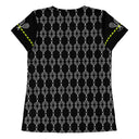 Sports Talk: Wanna Play Tennis Rackets Athletic Tee for Women (white rackets)