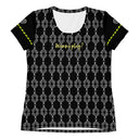 Sports Talk: Wanna Play Tennis Rackets Athletic Tee for Women (white rackets)