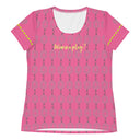 Sports Talk: Wanna Play Tennis Rackets Athletic Tee for Women (grey rackets)