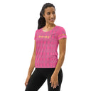 Sports Talk: Wanna Play Tennis Rackets Athletic Tee for Women (grey rackets)