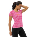 Sports Talk: Wanna Play Tennis Rackets Athletic Tee for Women (white rackets)
