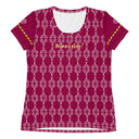 Sports Talk: Wanna Play Tennis Rackets Athletic Tee for Women (white rackets)